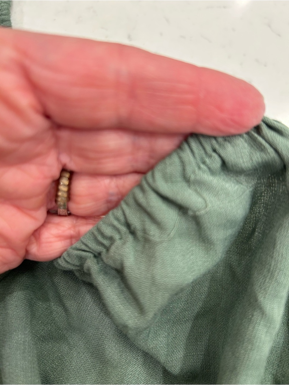 Altar'd State Sage Green Smocked Tiered Mini Dress - Picture 8 of 8